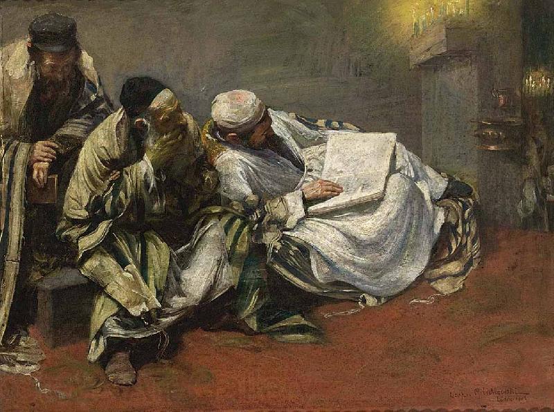 Leopold Graf Von Kalckreuth Jom Kippur Germany oil painting art